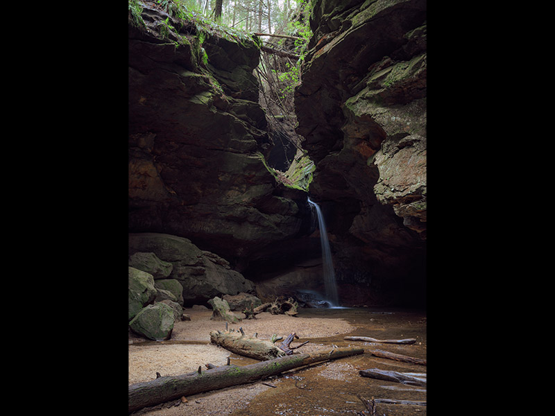 The waterfall at Conkle's Hollow.