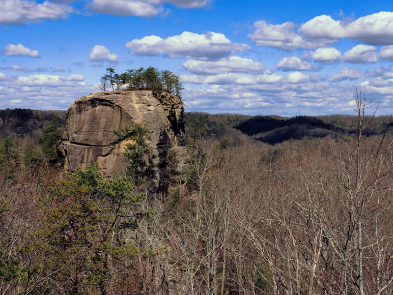 Courthouse Rock seen from Auxier Ridge.