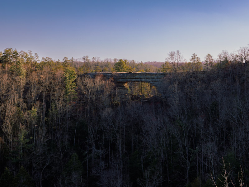 Natural Bridge as viewed from Battleship Rock.