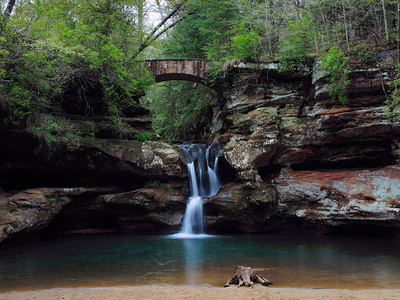 Upper Falls at Old Man's Cave in Hocking Hills.